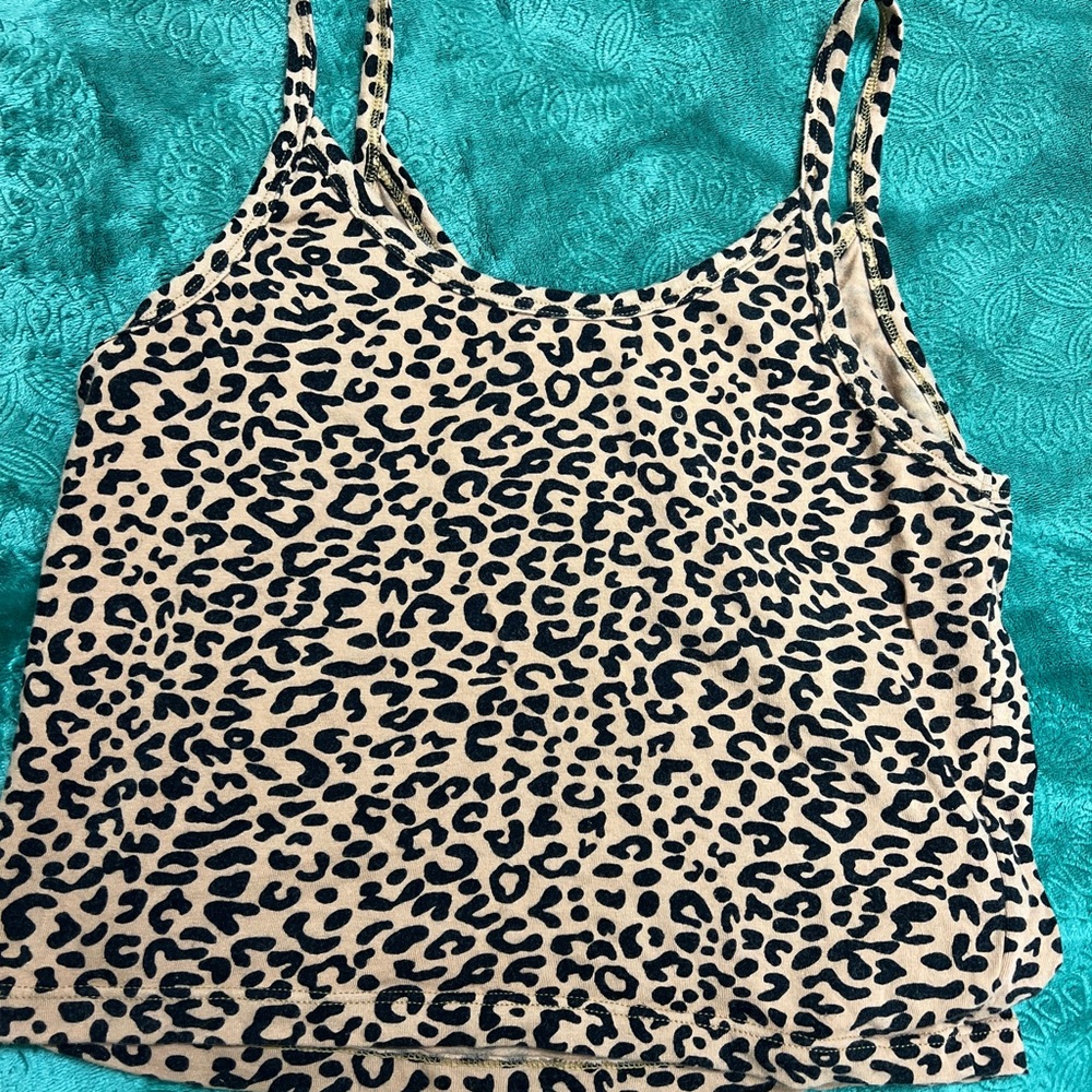 ARQ Crop Tank in Leopard - Size XL